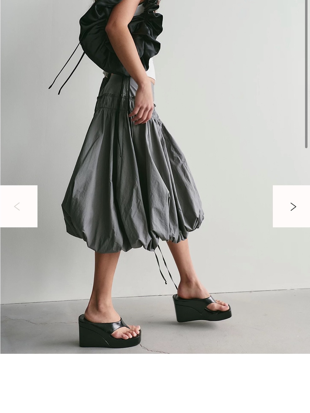 Free People NEW Women's Bubble Midi Skirt - Gray - Picture 9 of 9
